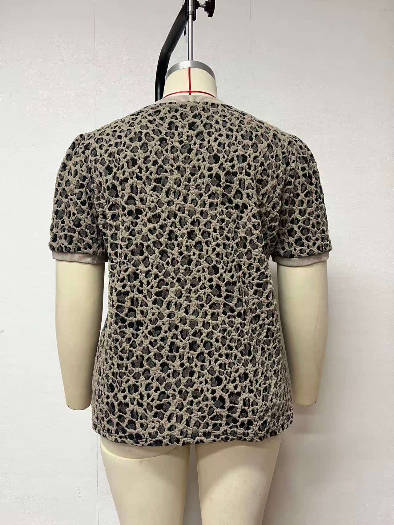 SHF-Leopard Round Neck Sweatshirt