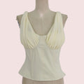 CH1007 Corset Top Butter Yellow