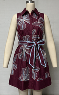 Embroderied Sleeveless Mini Dress