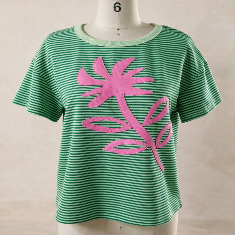 ZZ1002 Oversized Tropical Striped Palm Tree